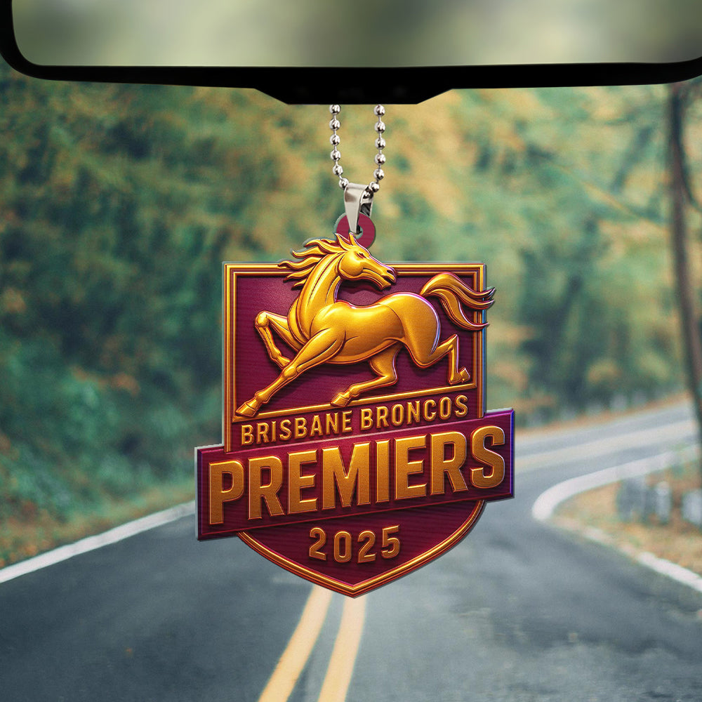 Brisbane Broncos Custom Shape 2-sided Acrylic Car Ornament – TMTHU1295