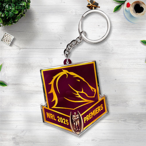 Brisbane Broncos Custom Shape 2-sided Keychain – TMTHU1304