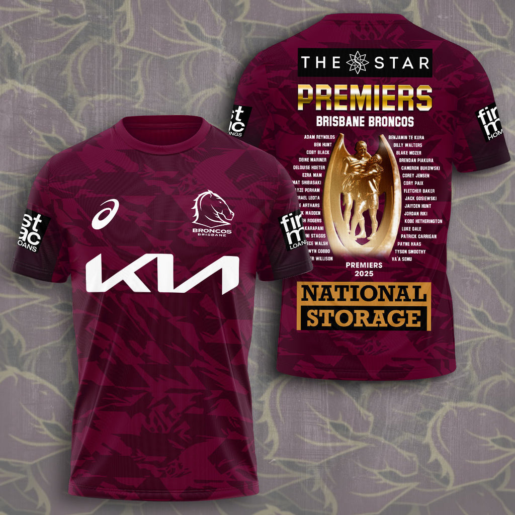 Brisbane Broncos Premiers 3D Apparel – TMTHU1696