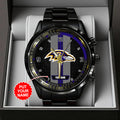 Personalized Baltimore Ravens Black Stainless Steel Watch – TANTN16004