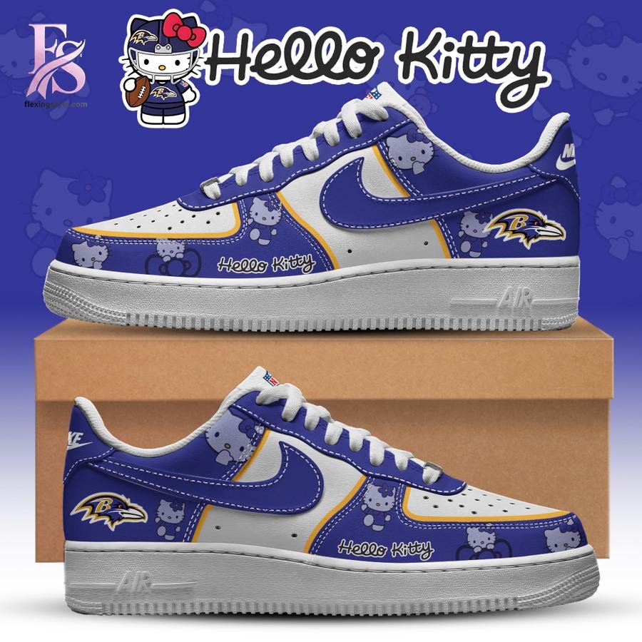 Baltimore Ravens Hello Kitty Air Force Shoes