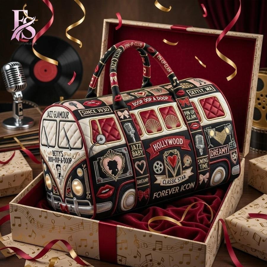 Betty Boop Quilted Duffle Bag