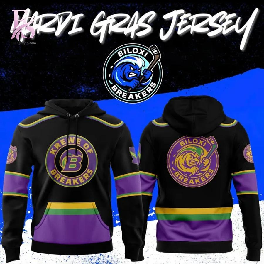 Biloxi Breakers Mardi Gras Hoodie