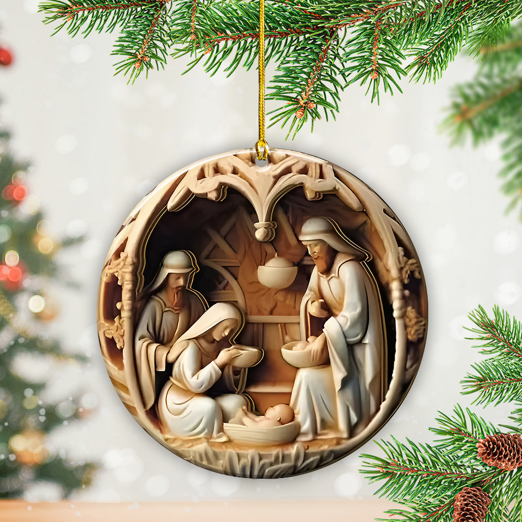 8PCS Birth Of Christ Custom Shape 2-Side Printed Acrylic Ornament – TANTN17273