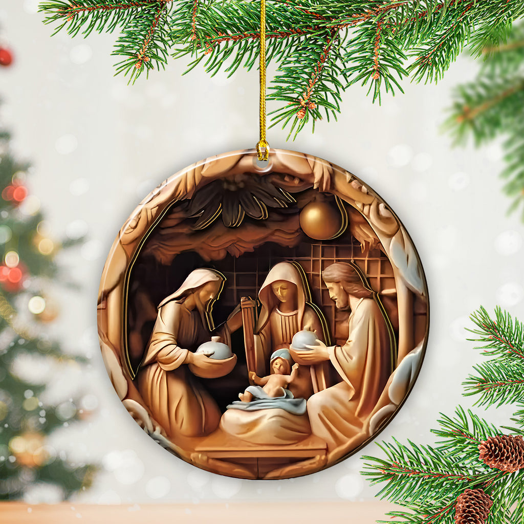 8PCS Birth Of Christ Custom Shape 2-Side Printed Acrylic Ornament – TANTN17273