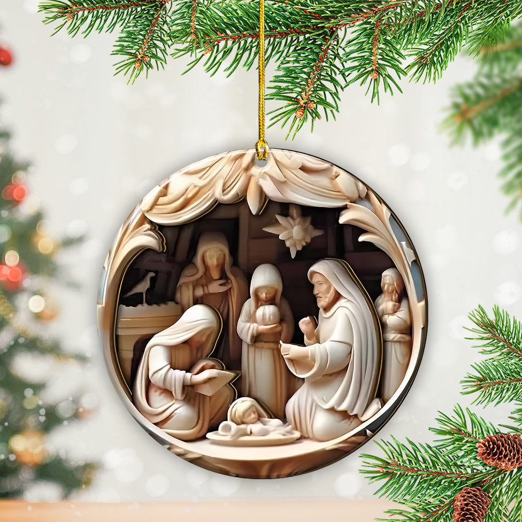 8PCS Birth Of Christ Custom Shape 2-Side Printed Acrylic Ornament – TANTN17273