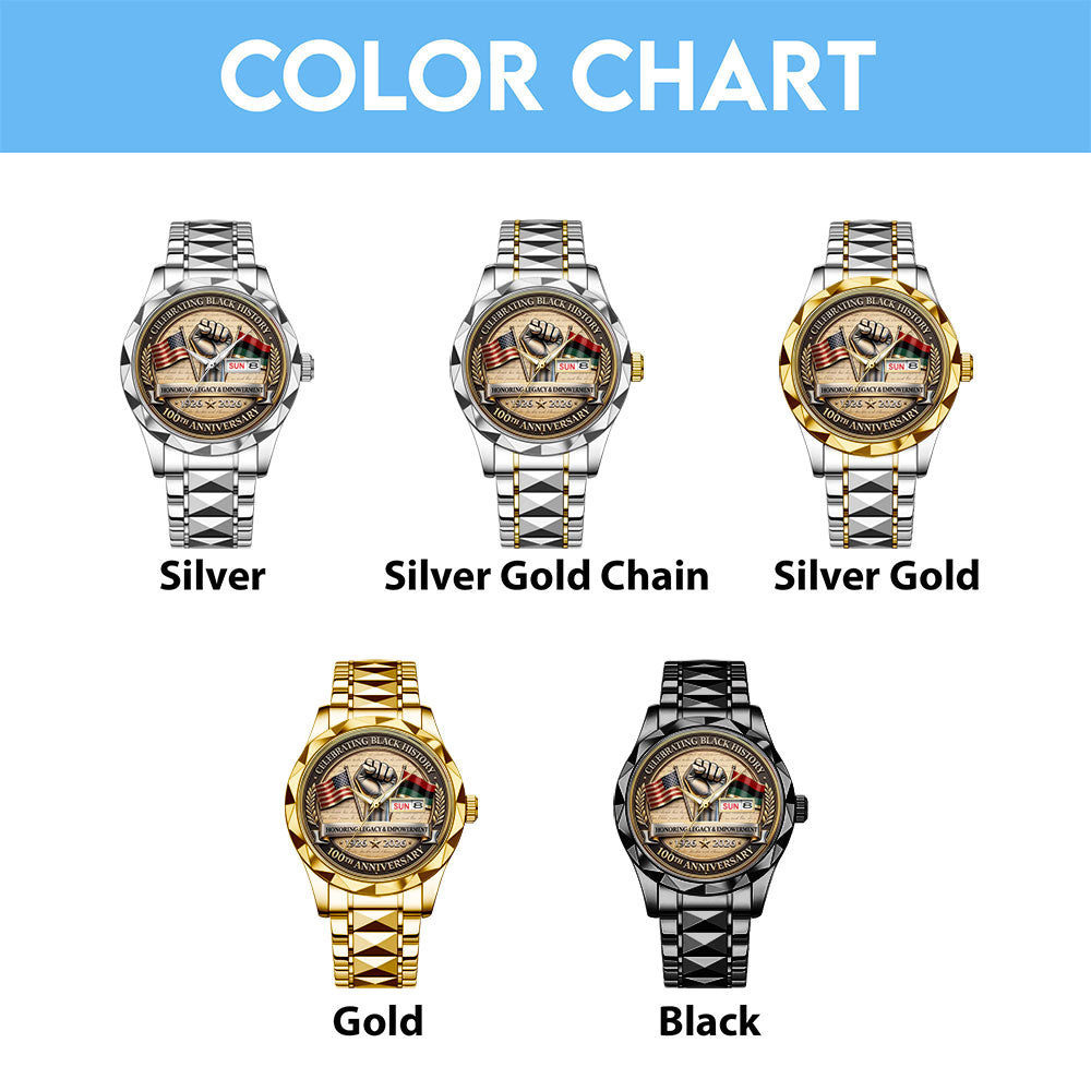 Black History Month 100th Anniversary 2026 Alloy Luxury Quartz Watch – TMTHU3786