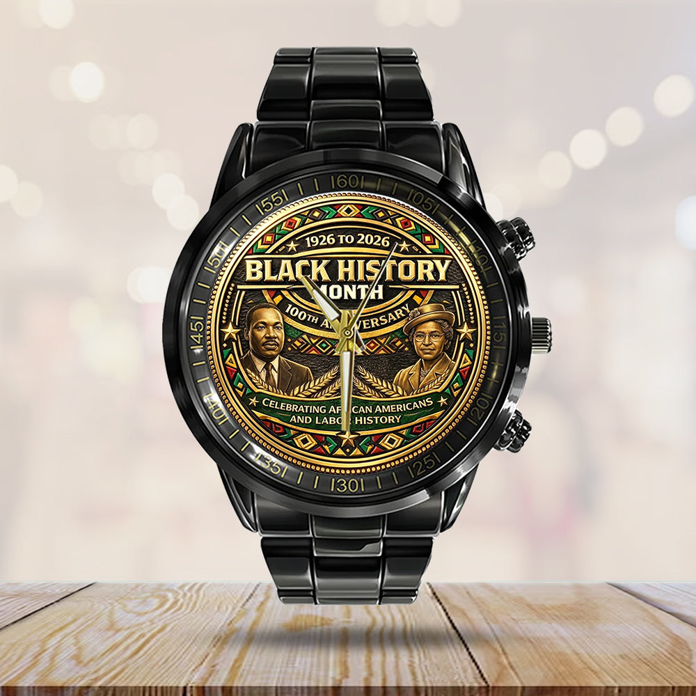 Black History Month 100th Anniversary 2026 Black Stainless Steel Watch – TMTHU3788