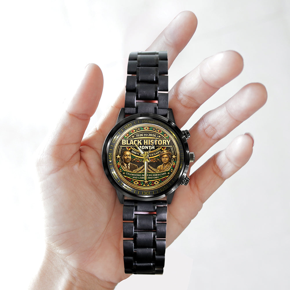 Black History Month 100th Anniversary 2026 Black Stainless Steel Watch – TMTHU3788