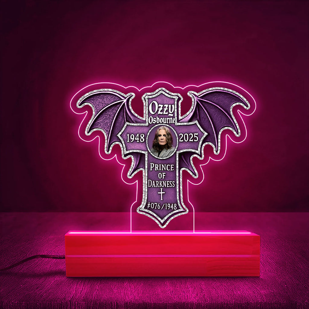 Black Sabbath x Ozzy Osbourne Led Light with Wooden Base (7 Colors) – HOATT 12137