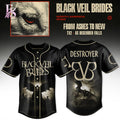 Black Veil Brides From Ashes To New Tour 2026 Baseball Jersey