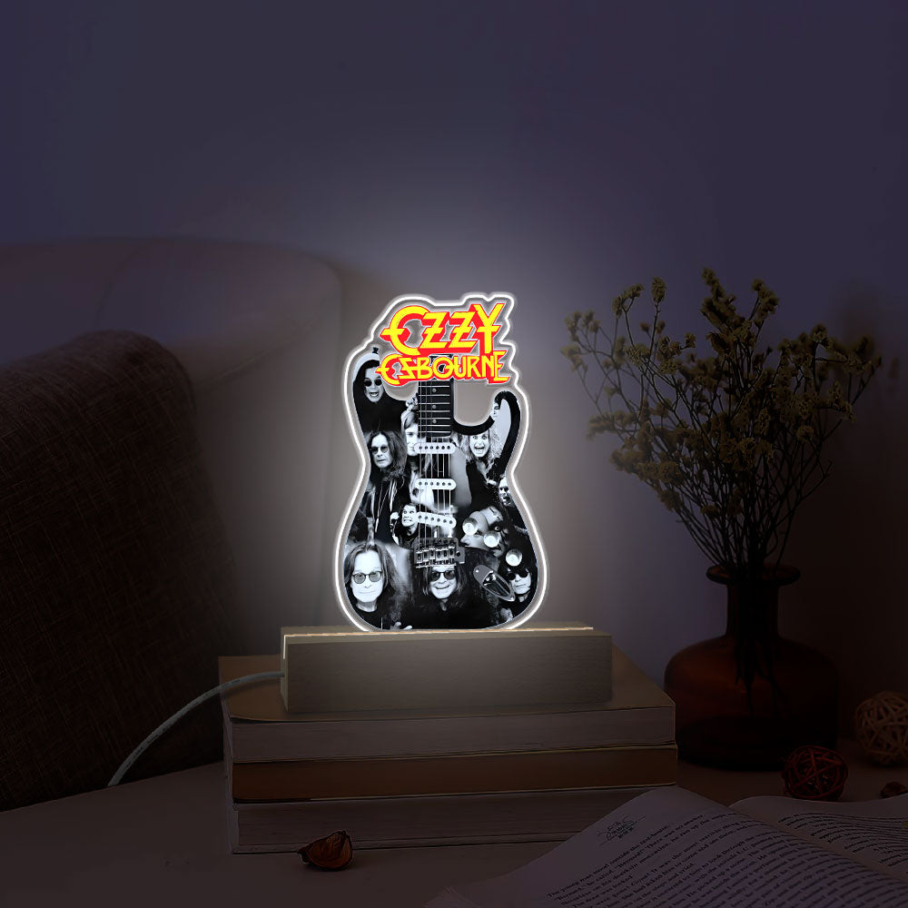 Black Sabbath x Ozzy Osbourne Led Light with Wooden Base (7 Colors) – HOATT 12117