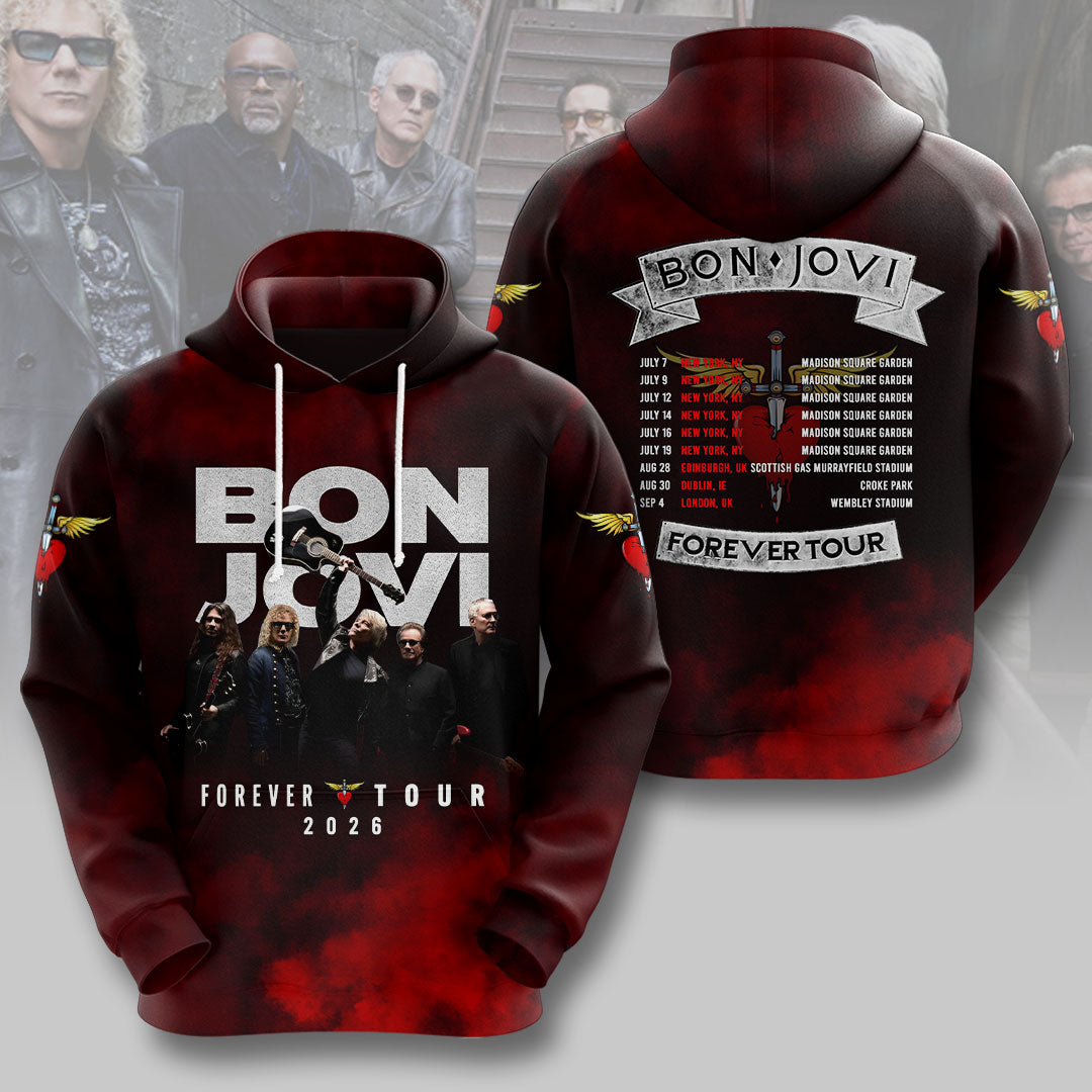 Bon Jovi 2026 Forever Tour 3D Apparel – HOATT14187
