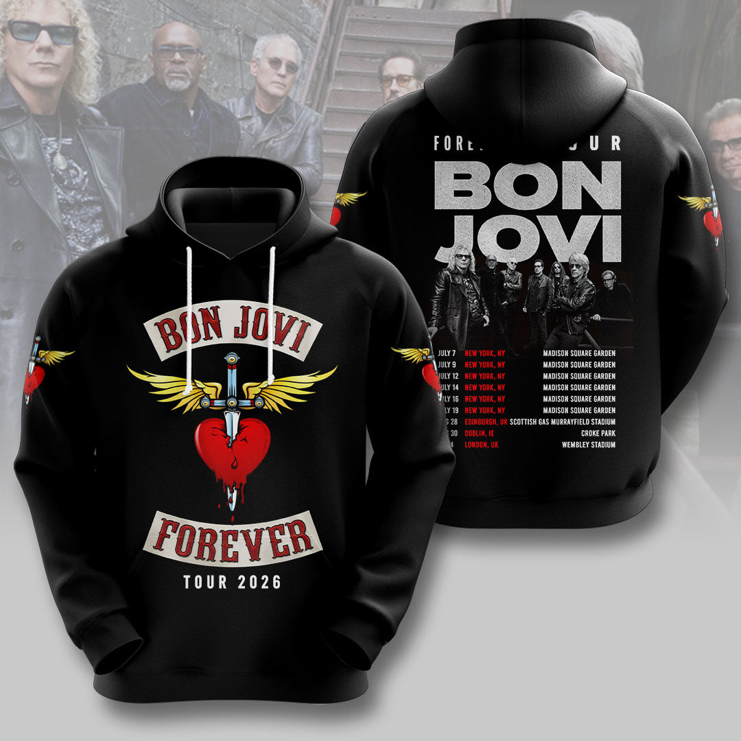 Bon Jovi 2026 Forever Tour 3D Apparel – HOATT14188