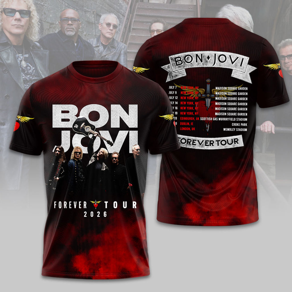 Bon Jovi 2026 Forever Tour 3D Apparel – HOATT14187