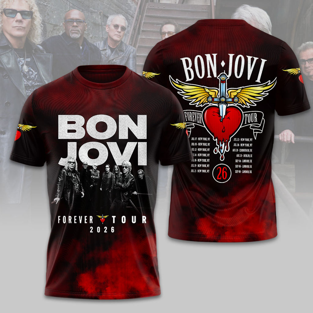 Bon Jovi Forever Tour 2026 3D Apparel – HOATT19348