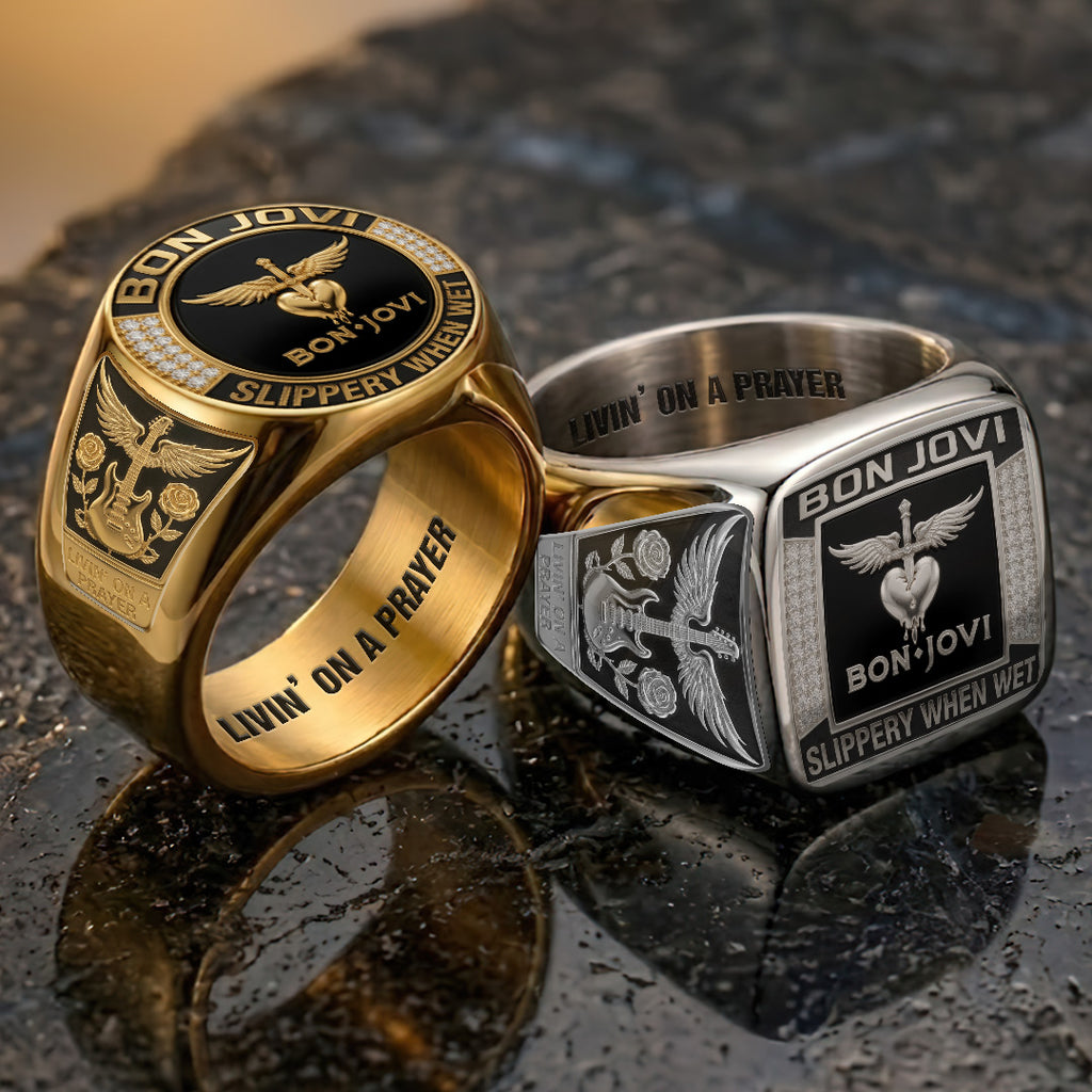 Bon Jovi 3D Engraved Ring – TANTN23405