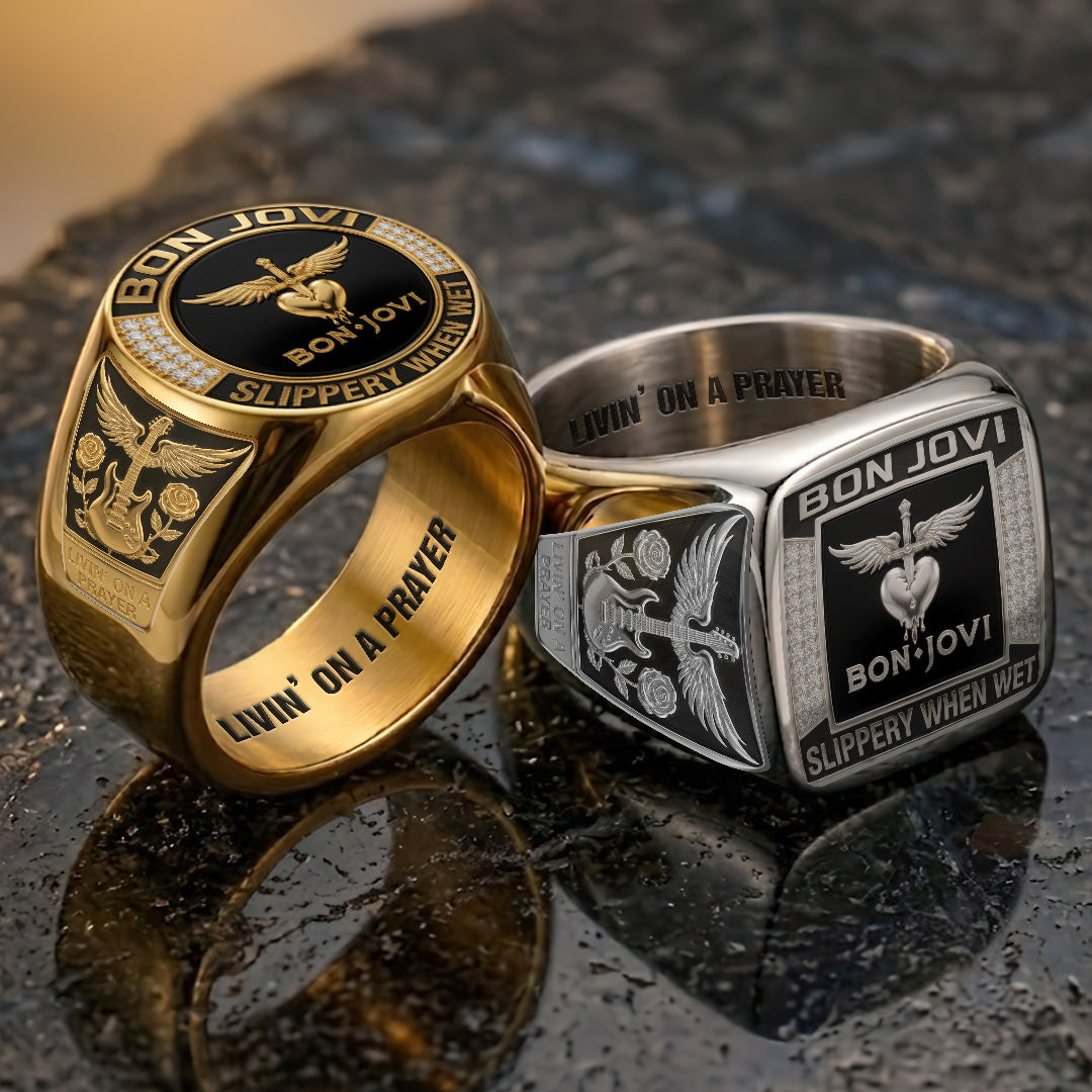 Bon Jovi 3D Engraved Ring – TANTN23405