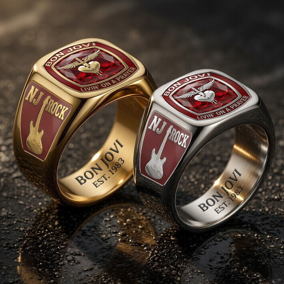 Bon Jovi 3D Engraved Ring – TANTN23404