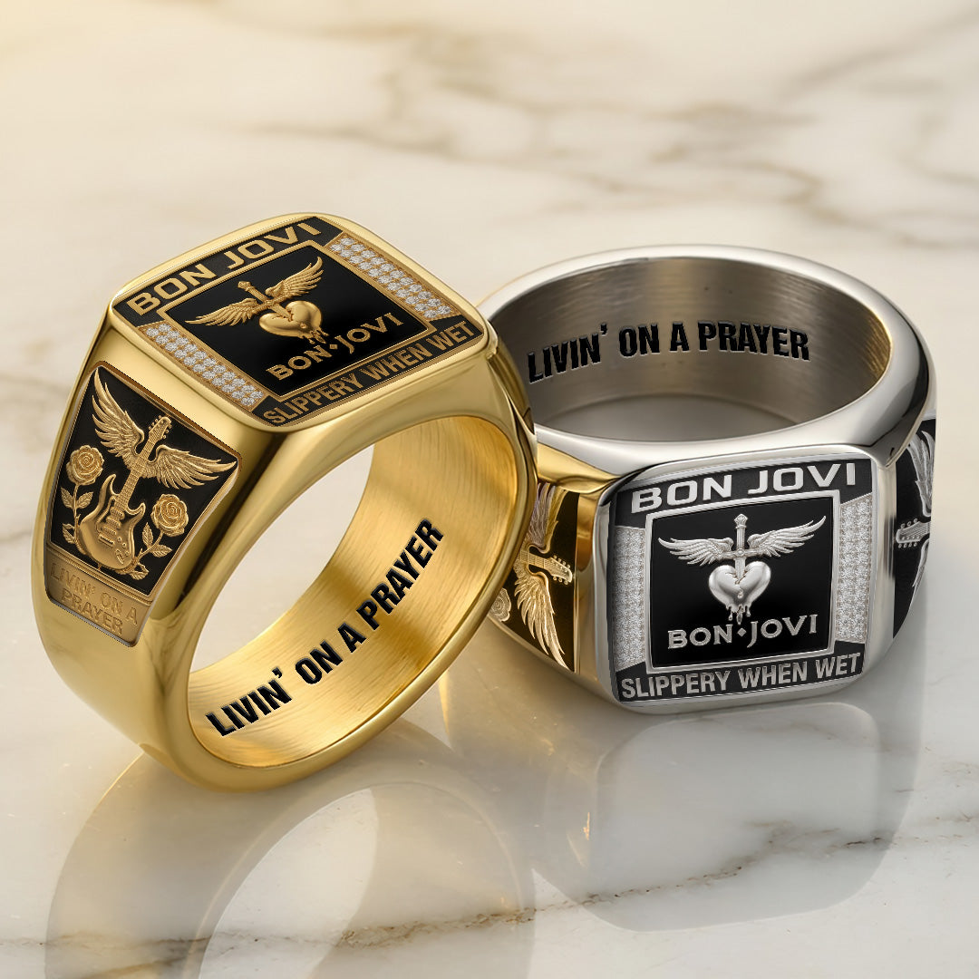 Bon Jovi 3D Engraved Ring – TANTN23405