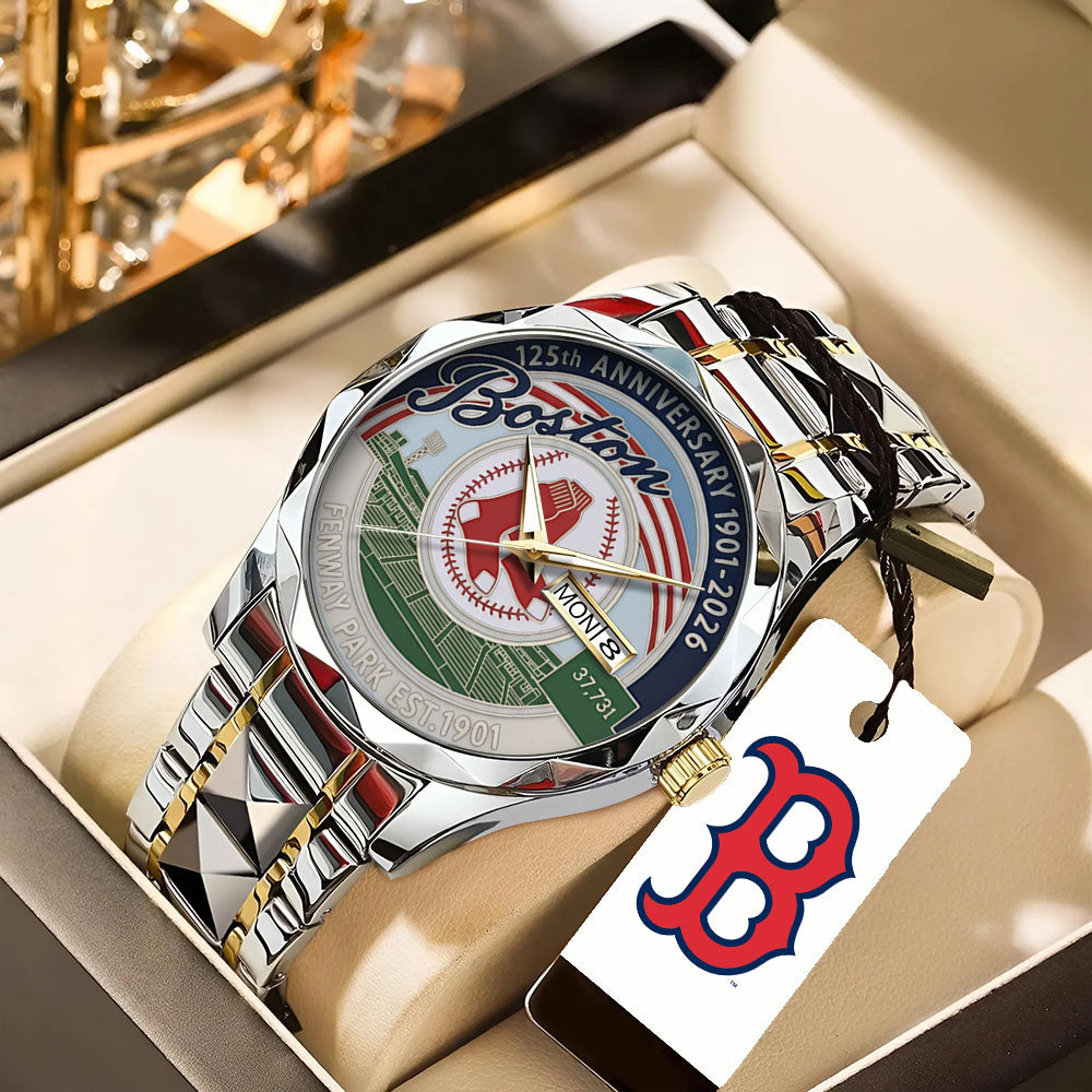 Boston Red Sox 125th Anniversary Alloy Luxury Quartz Watch – TANTN18734