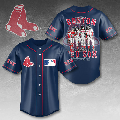 Boston Red Sox x KISS Baseball Jersey – HOATT13402