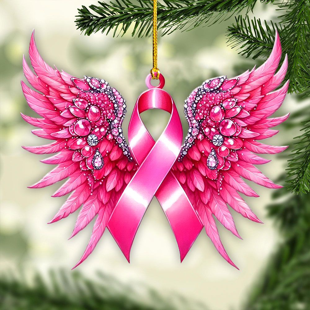 Breast Cancer Awareness Custom Shape 2-Side Printed Acrylic Ornament – GNE 1767