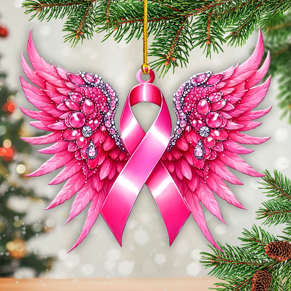 Breast Cancer Awareness Custom Shape 2-Side Printed Acrylic Ornament – GNE 1767