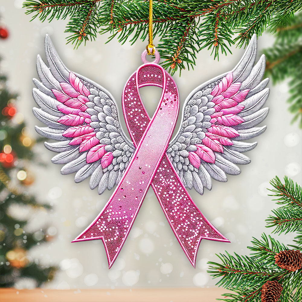 Breast Cancer Awareness Custom Shape 2-Side Printed Acrylic Ornament – GNE 1770