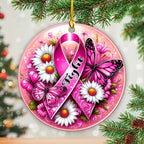 Breast Cancer Awareness Fixed Shape 2-Side Printed Acrylic Ornament – GNE 1783