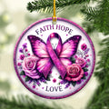 Breast Cancer Awareness Fixed Shape 2-Side Printed Acrylic Ornament – GNE 1785