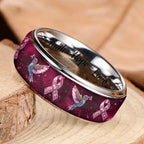 Breast Cancer Awareness Custom Alloy Ring – HOATT12396