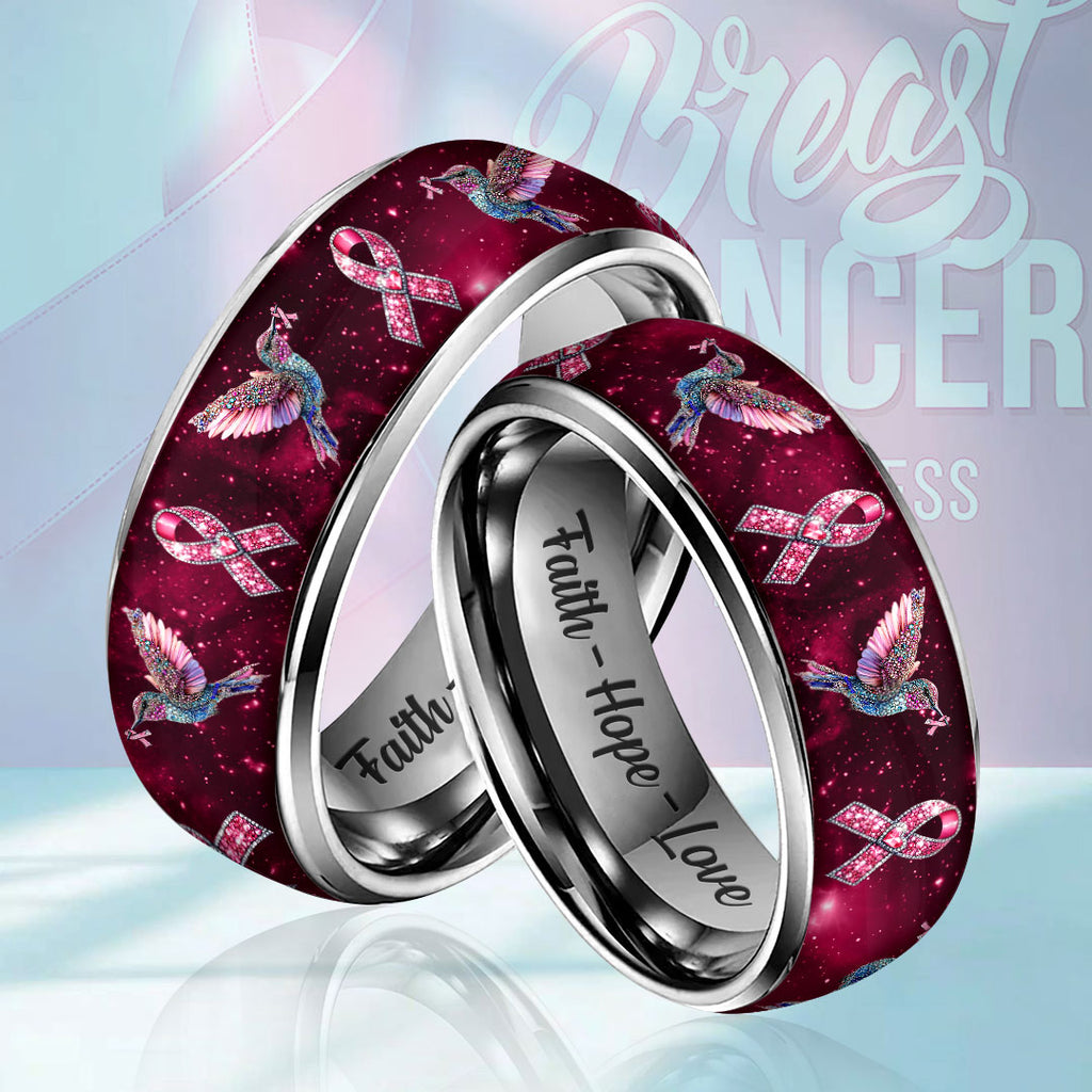 Breast Cancer Awareness Custom Alloy Ring – HOATT12396