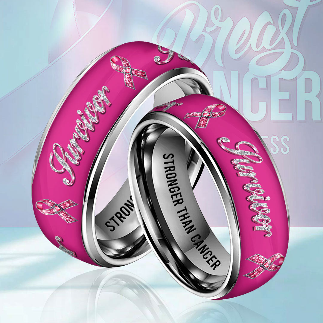 Breast Cancer Awareness Custom Alloy Ring – HOATT12484
