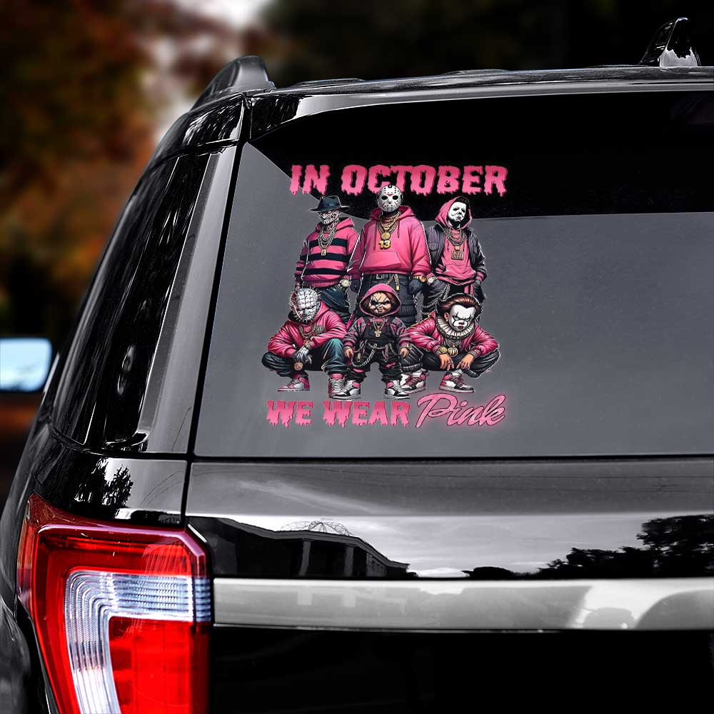 Breast Cancer Awareness x Horror Movies Car Sticker – HOATT 6683