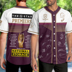 Brisbane Broncos 2025 NRL Premiers Baseball Jersey – HOATT14057