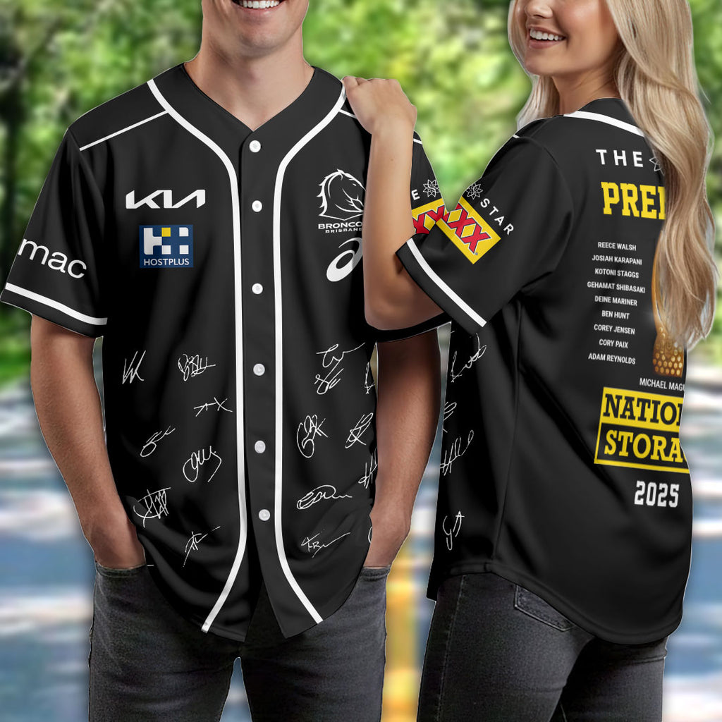 Brisbane Broncos 2025 NRL Premiers Baseball Jersey – HOATT14058
