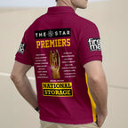 Brisbane Broncos 2025 NRL Premiers Zip Polo Shirt – HOATT15879