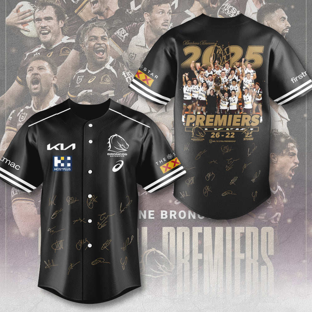 Brisbane Broncos 2025 Premiers Baseball Jersey – MAITM13533