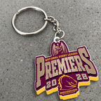 Brisbane Broncos 2025 Premiers Custom Shape 1-sided Keychain – MAITM13258