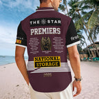 Brisbane Broncos 2025 Premiers Short Sleeve Button-Down Shirt – MAITM13507