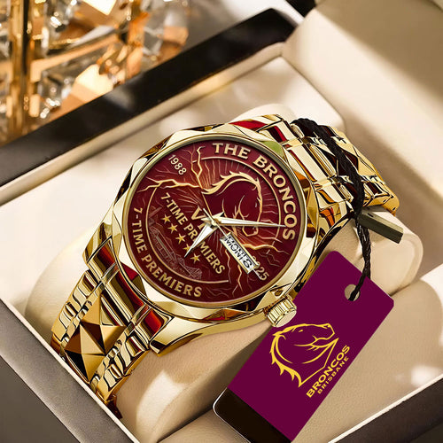 Brisbane Broncos 2025 Premiership Alloy Luxury Quartz Watch – TANTN17612