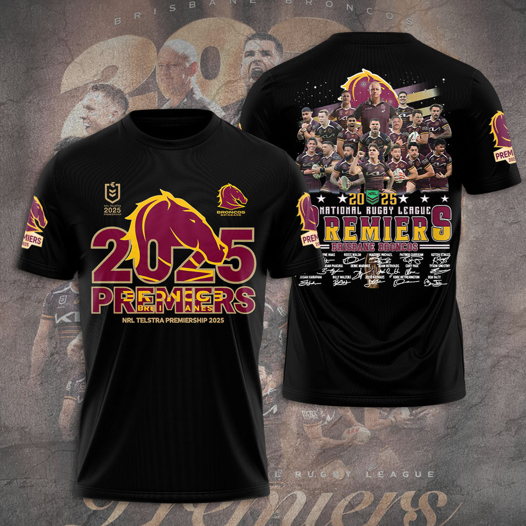 Brisbane Broncos 2025 Premiership 3D Apparel – TANTN17182