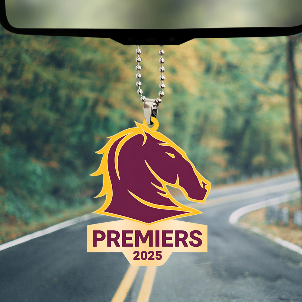 Brisbane Broncos 2025 Premiership Custom Shape 2-sided Acrylic Car Ornament – TANTN17162