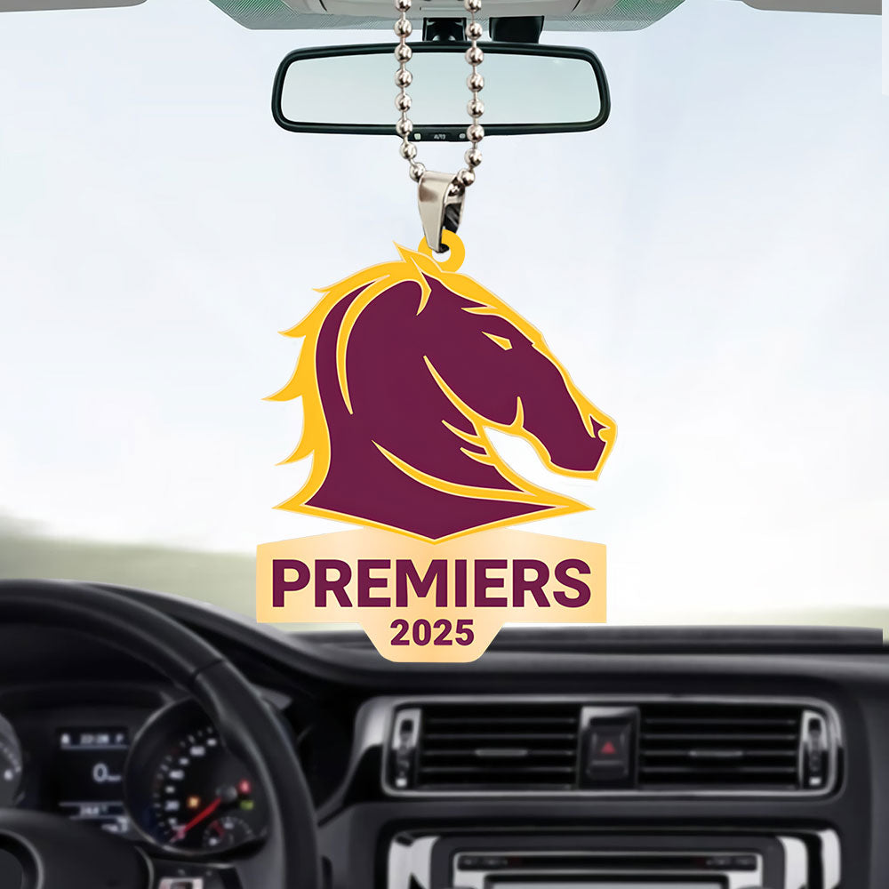 Brisbane Broncos 2025 Premiership Custom Shape 2-sided Acrylic Car Ornament – TANTN17162