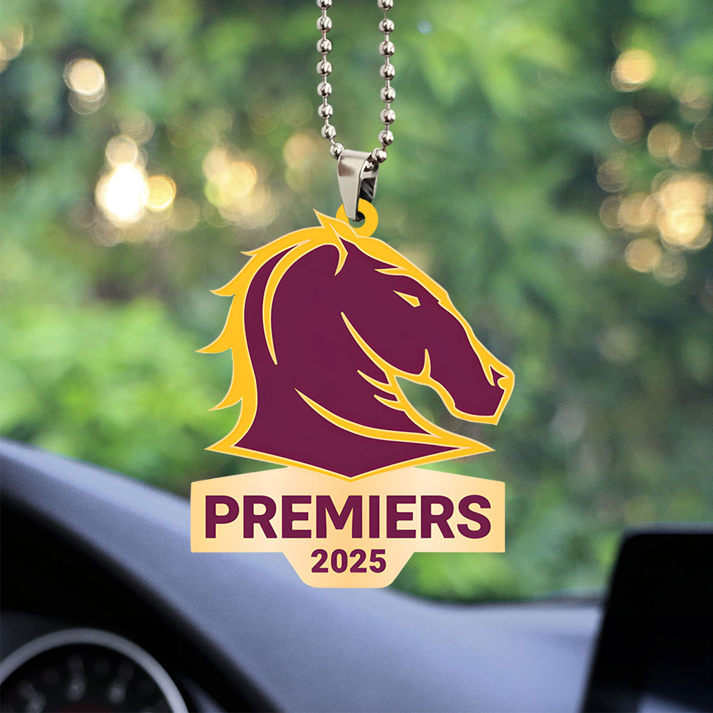 Brisbane Broncos 2025 Premiership Custom Shape 2-sided Acrylic Car Ornament – TANTN17162