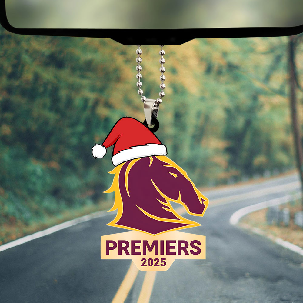 Brisbane Broncos 2025 Premiership Custom shape 2-sided Acrylic Car Ornament – TANTN17532