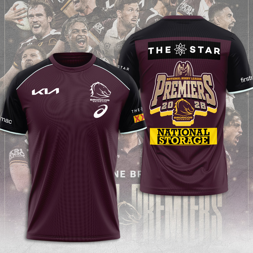 Brisbane Broncos 2025 Premiership 3D Apparel – TANTN17701
