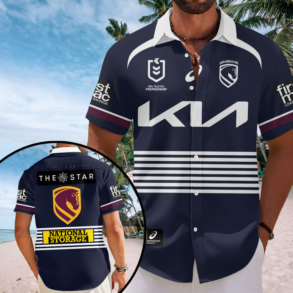 Brisbane Broncos 2026 Short Sleeve Button-Down Shirt – HOATT14792