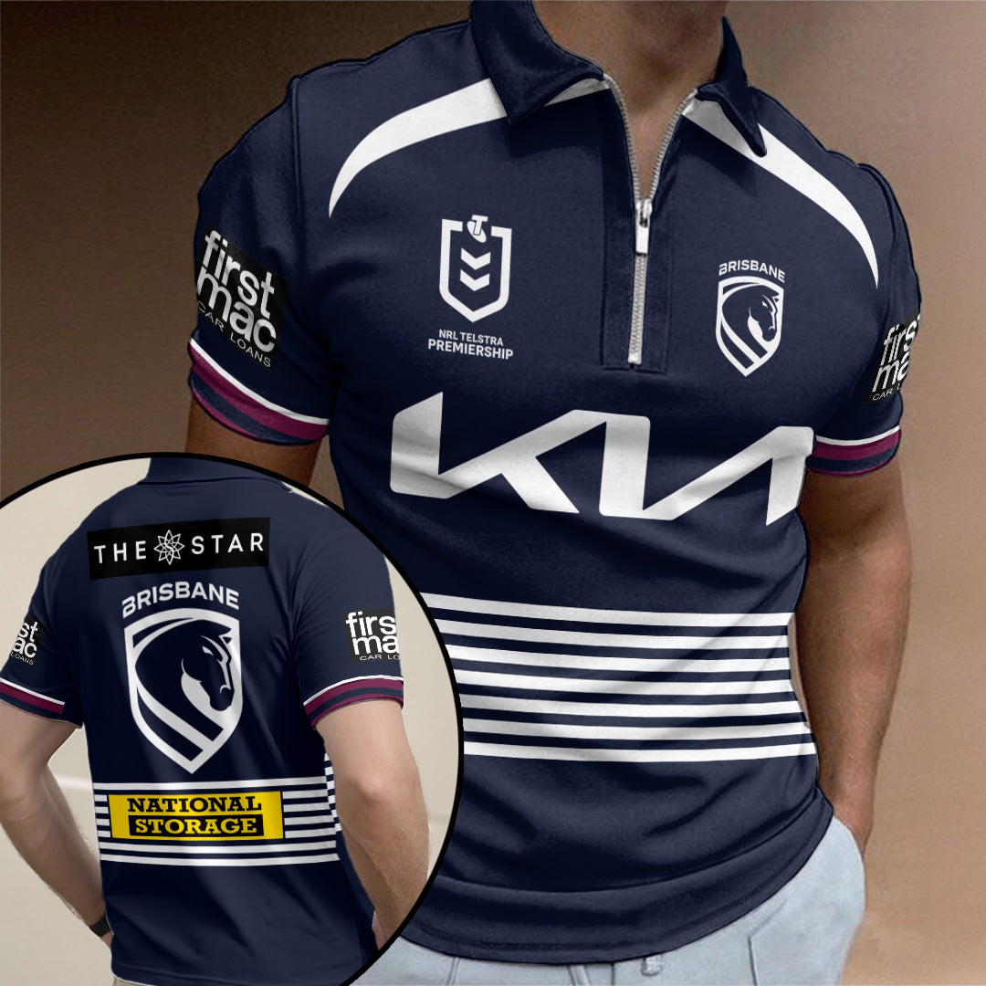Brisbane Broncos 2026 Zip Polo Shirt – TANTN20663